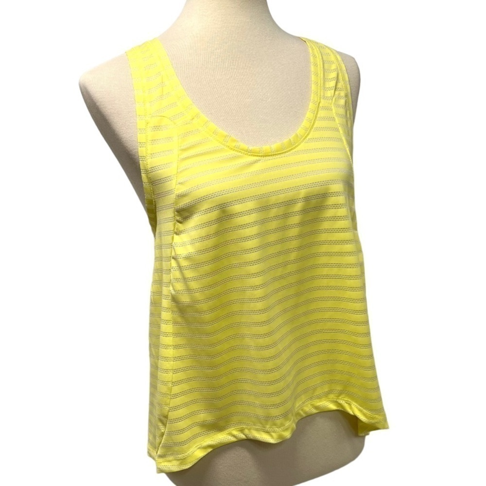 Zyia Active Lemon Nimbus Split Back Yellow Athletic Tank Top Women’s Large - Picture 14 of 14